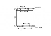 Radiator, engine cooling 40002289 International Radiators