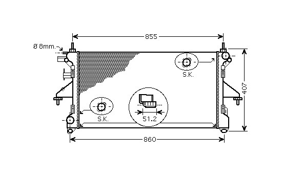 Radiator, engine cooling 40002309 International Radiators, Image 2