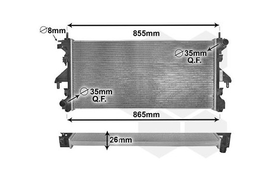 Radiator, engine cooling 40002309 International Radiators