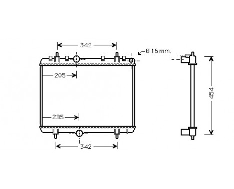 Radiator, engine cooling 40002330 International Radiators