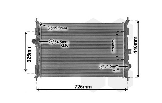 Radiator, engine cooling 40012386 International Radiators