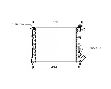 Radiator, engine cooling 43002109 International Radiators