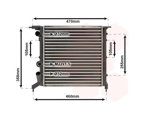 Radiator, engine cooling 43002121 International Radiators, Image 2