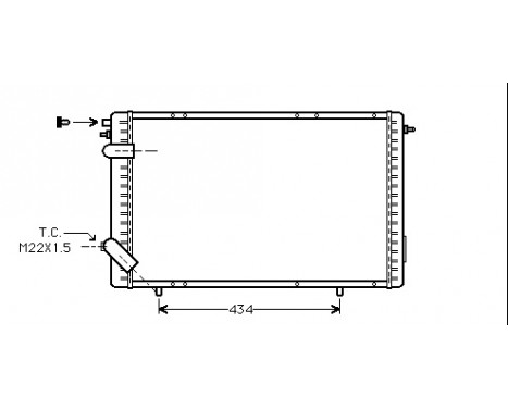 Radiator, engine cooling 43002126 International Radiators Plus