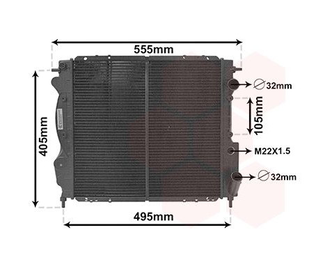 Radiator, engine cooling 43002130 International Radiators, Image 2