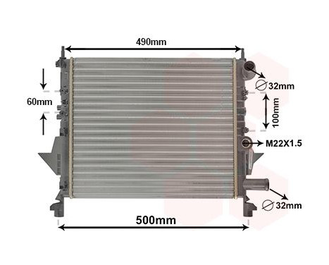 Radiator, engine cooling 43002206 International Radiators, Image 2