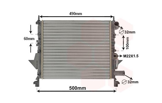 Radiator, engine cooling 43002206 International Radiators, Image 2