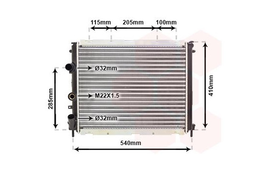 Radiator, engine cooling 43002231 International Radiators, Image 2