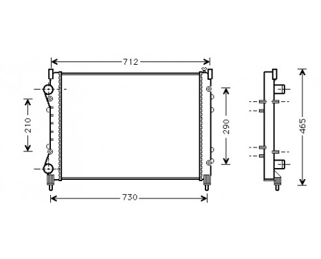 Radiator, engine cooling 43002233 International Radiators