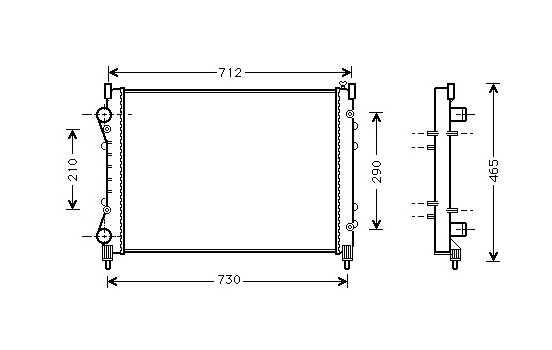 Radiator, engine cooling 43002233 International Radiators