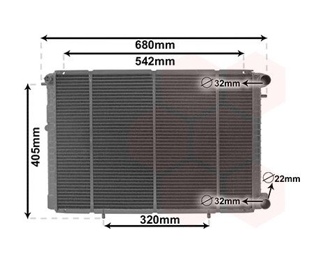 Radiator, engine cooling 43002239 International Radiators, Image 2