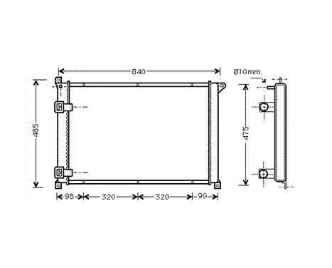 Radiator, engine cooling 43002257 International Radiators