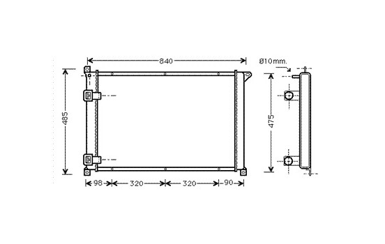 Radiator, engine cooling 43002257 International Radiators