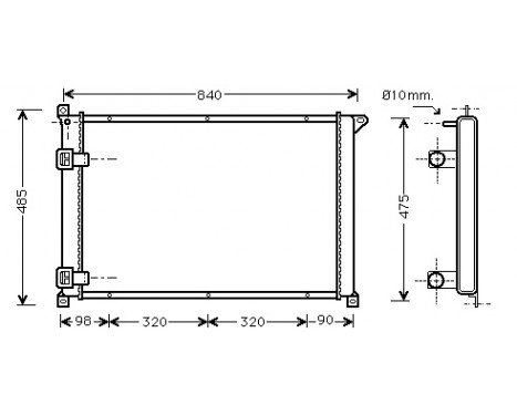 Radiator, engine cooling 43002265 International Radiators