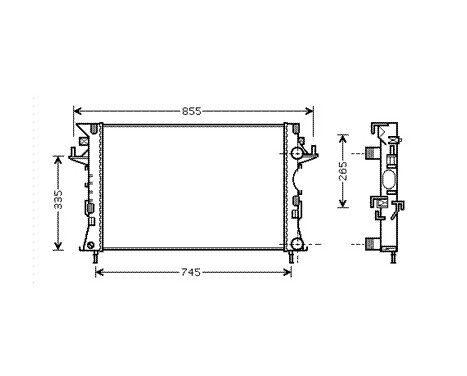 Radiator, engine cooling 43002290 International Radiators