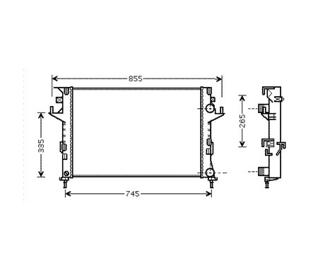 Radiator, engine cooling 43002291 International Radiators