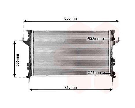 Radiator, engine cooling 43002291 International Radiators, Image 2