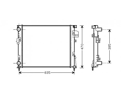 Radiator, engine cooling 43002303 International Radiators