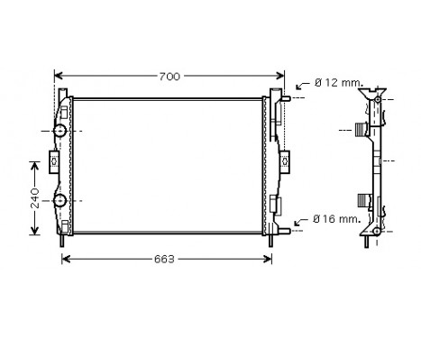 Radiator, engine cooling 43002306 International Radiators