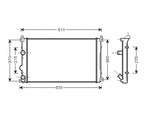 Radiator, engine cooling 43002322 International Radiators, Image 2