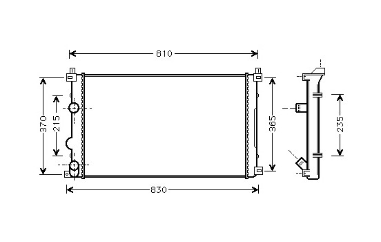 Radiator, engine cooling 43002322 International Radiators, Image 2