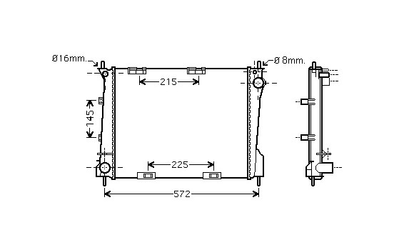 Radiator, engine cooling 43002371 International Radiators
