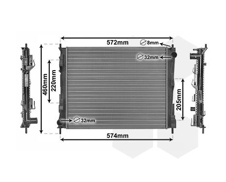 Radiator, engine cooling 43002374 International Radiators, Image 2