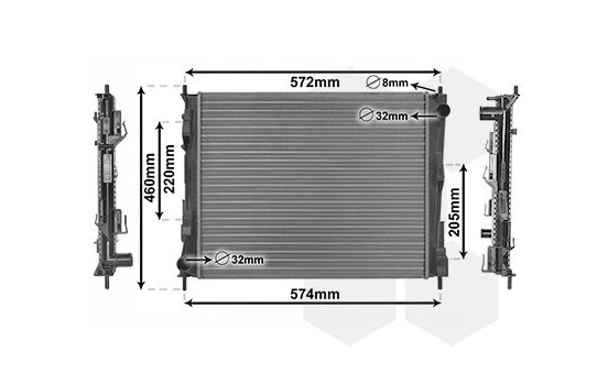 Radiator, engine cooling 43002374 International Radiators, Image 2