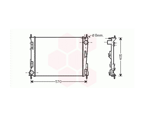 Radiator, engine cooling 43002375 International Radiators