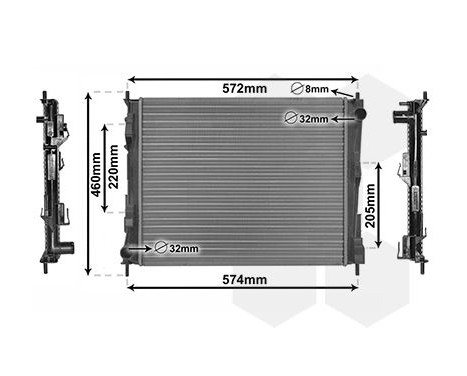 Radiator, engine cooling 43002375 International Radiators, Image 2