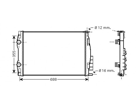 Radiator, engine cooling 43002387 International Radiators