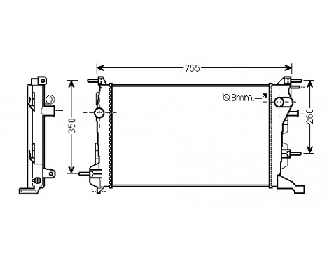 Radiator, engine cooling 43002410 International Radiators