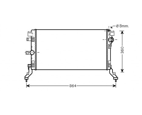 Radiator, engine cooling 43002418 International Radiators