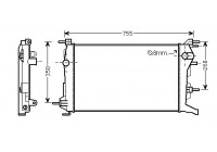 Radiator, engine cooling 43002460 International Radiators