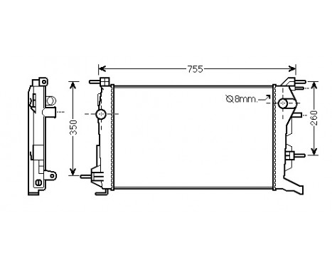 Radiator, engine cooling 43002460 International Radiators