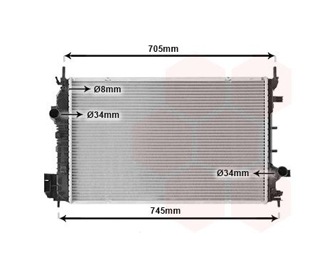 Radiator, engine cooling 47002070 International Radiators, Image 2