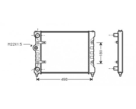 Radiator, engine cooling 49002022 International Radiators