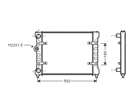 Radiator, engine cooling 49002023 International Radiators Plus