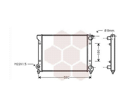 Radiator, engine cooling 49002027 International Radiators, Image 2