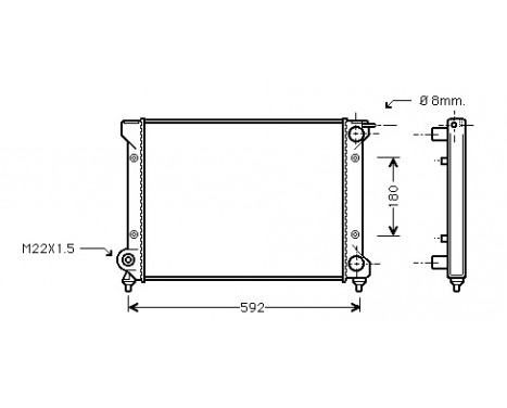 Radiator, engine cooling 49002027 International Radiators