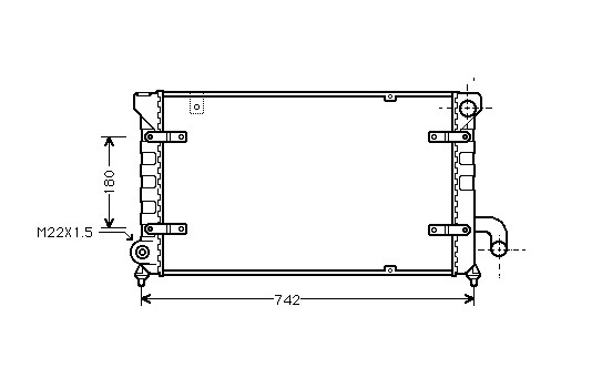 Radiator, engine cooling 49002028 International Radiators