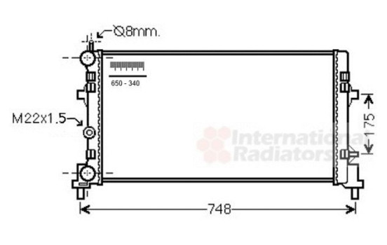 Radiator, engine cooling 49002041 Van Wezel, Image 2
