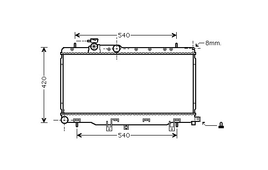 Radiator, engine cooling 51002050 International Radiators