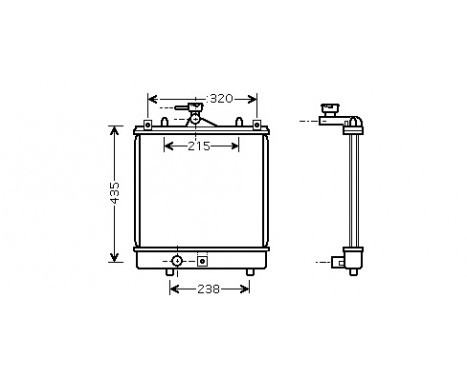 Radiator, engine cooling 52002061 International Radiators