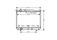 Radiator, engine cooling 52002099 International Radiators