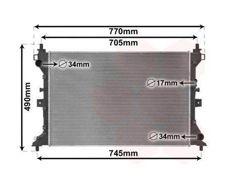 Radiator, engine cooling 52012703 International Radiators