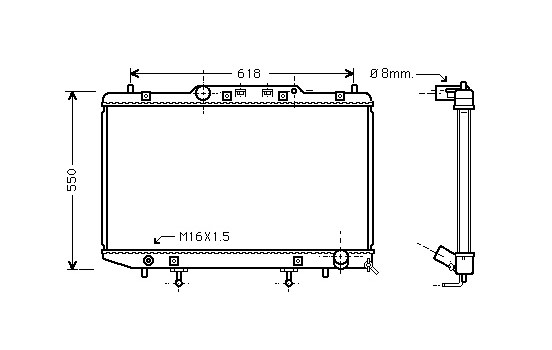 Radiator, engine cooling 53002255 International Radiators