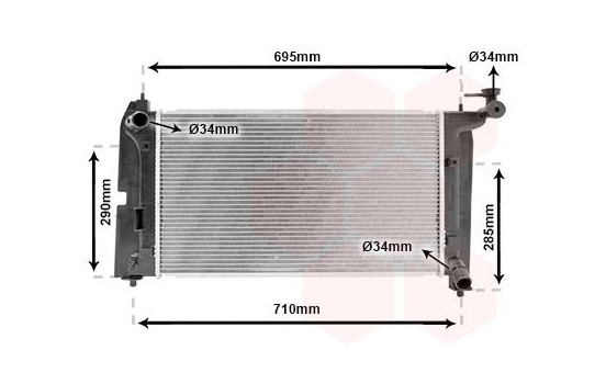 Radiator, engine cooling 53002289 International Radiators, Image 2