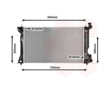 Radiator, engine cooling 53002293 International Radiators, Image 2