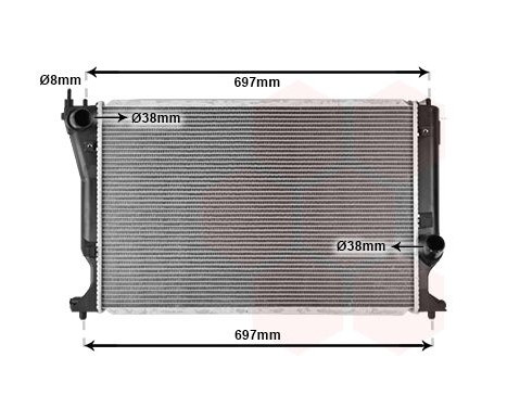 Radiator, engine cooling 53002398 International Radiators, Image 2